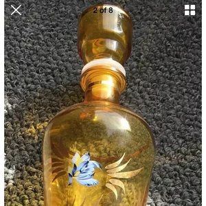 Vintage wine- drink decanter. Pretty floral design